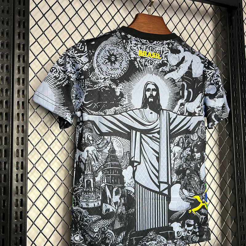 Brasilien 2024-2025 Spezial-Shortset in Schwarz