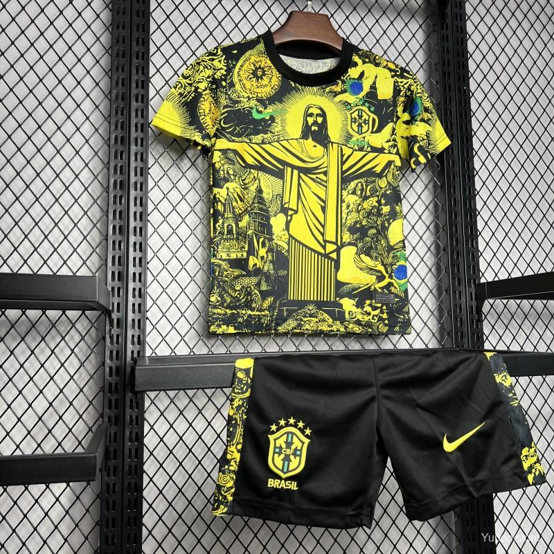 Brasilien 2024-2025 Spezielles gelbes Shorts-Set