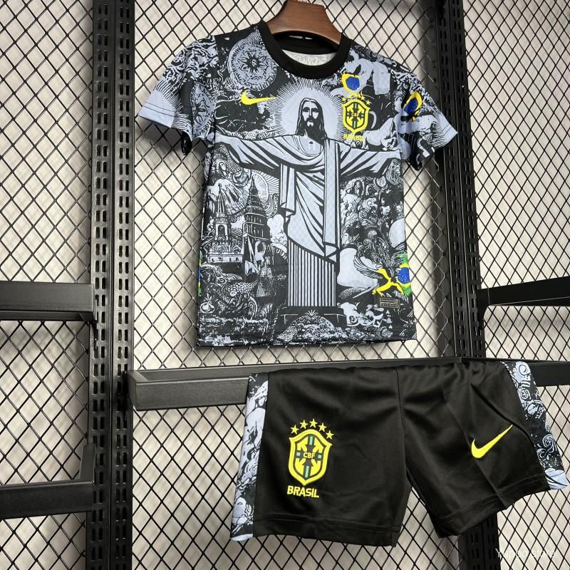 Brasilien 2024-2025 Spezial-Shortset in Schwarz