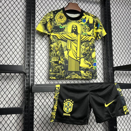 Brasilien 2024-2025 Spezielles gelbes Shorts-Set