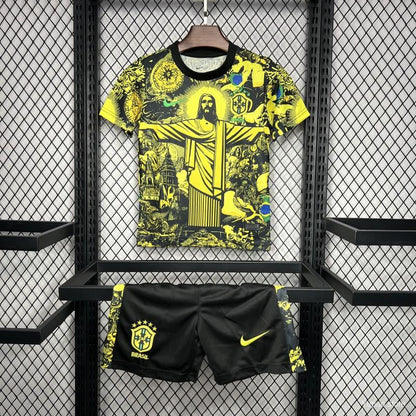 Brasilien 2024-2025 Spezielles gelbes Shorts-Set