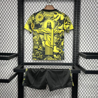 Brasilien 2024-2025 Spezielles gelbes Shorts-Set